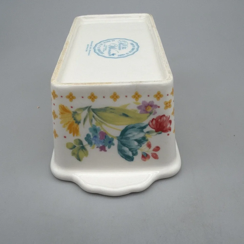 The Pioneer Woman Blooming Bouquet Mini Loaf Pan Blue Floral EUC